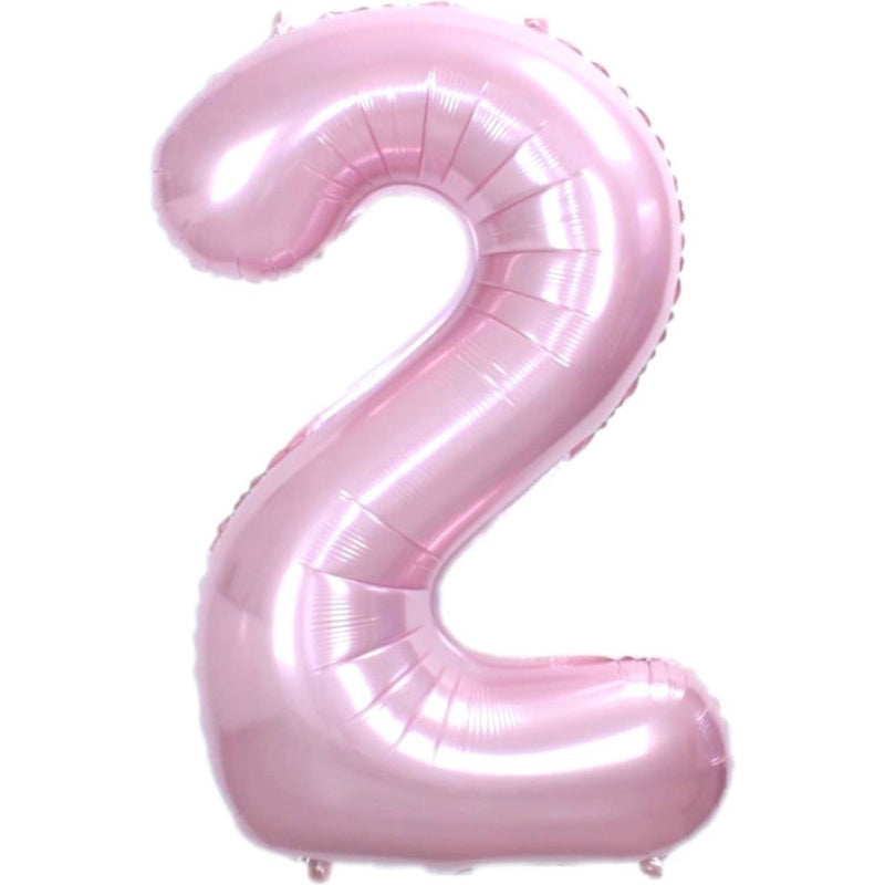 Folie Cijferballon 2 Roze 70 cm