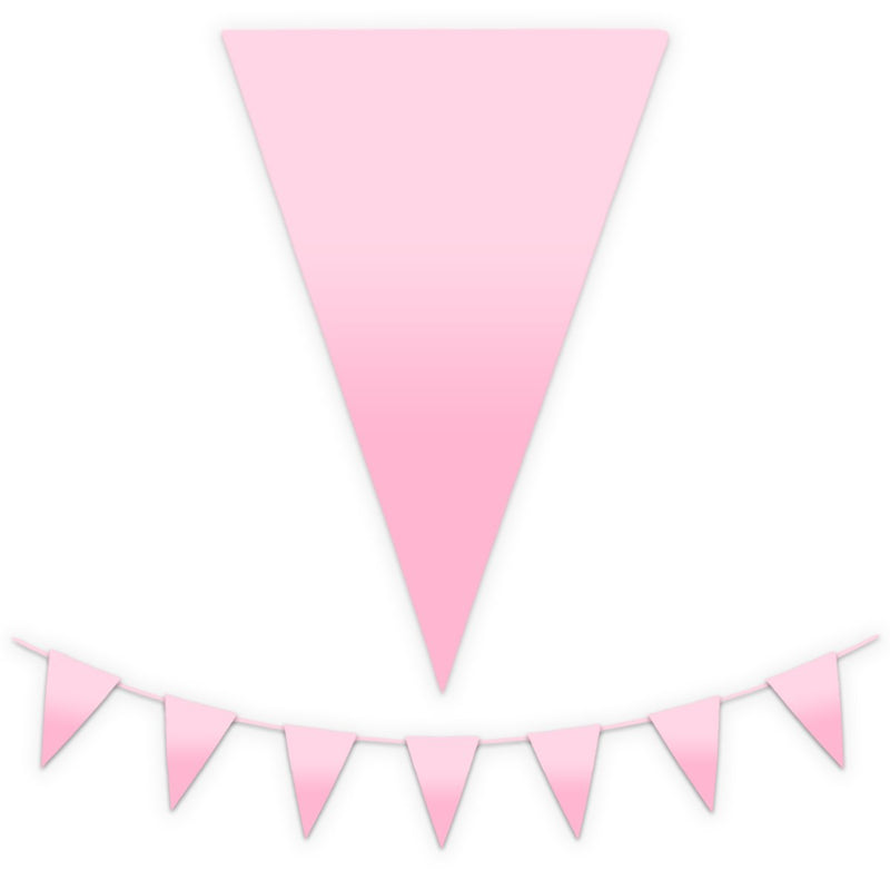 Vlaggenlijn roze - 10 m
