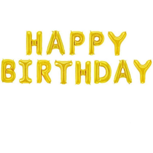 Folieballon Happy Birthday Goud 36 cm
