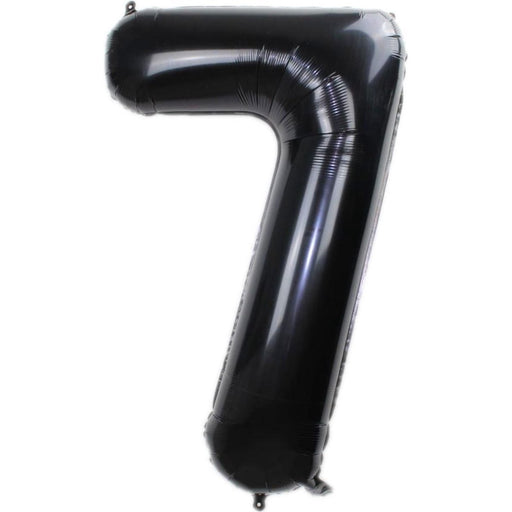 Folie Cijferballon 7 Zwart 86 cm