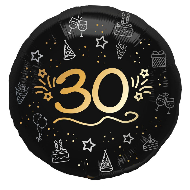 Shining Glam Folieballon 30 Jaar – 45 cm