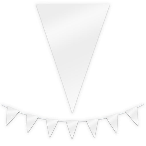 Metallic Folie Vlaggenlijn Wit – 10 m