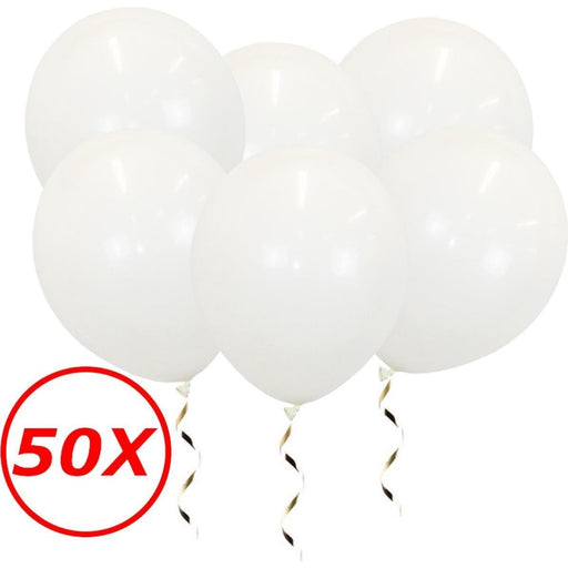50 wit latex ballonnen van 34 cm