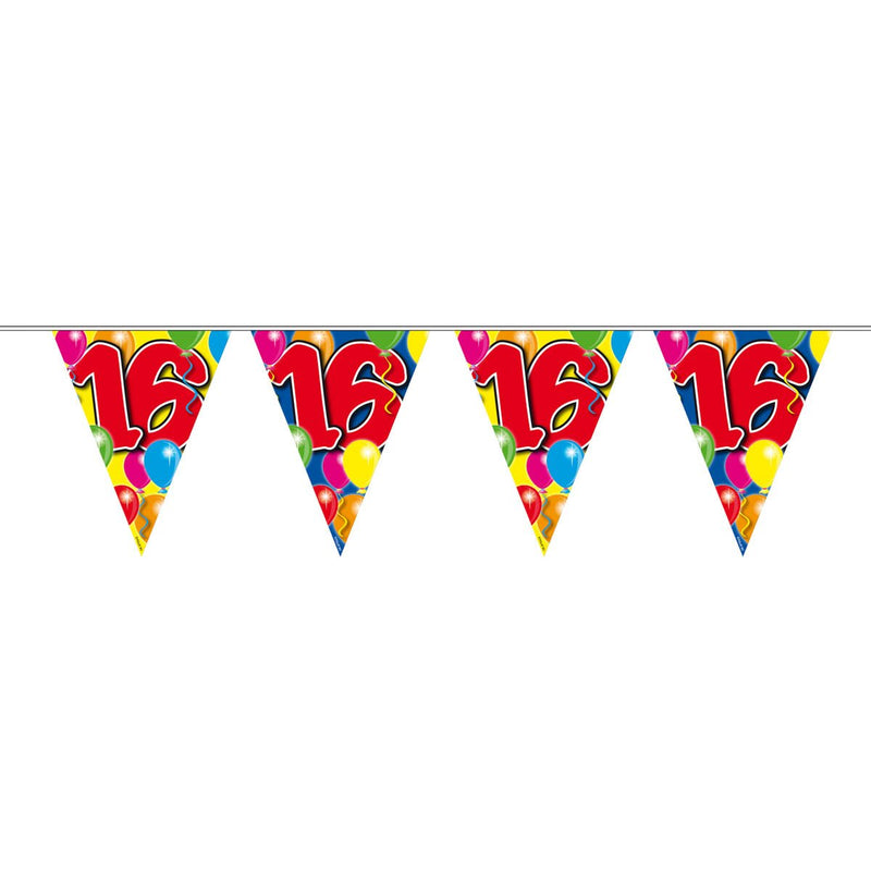 Vlaggenlijn 16 Jaar Multicolor – 1 Stuk