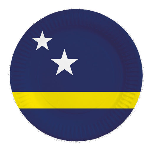 Papieren Borden Curaçao 23 cm – 8 Stuks