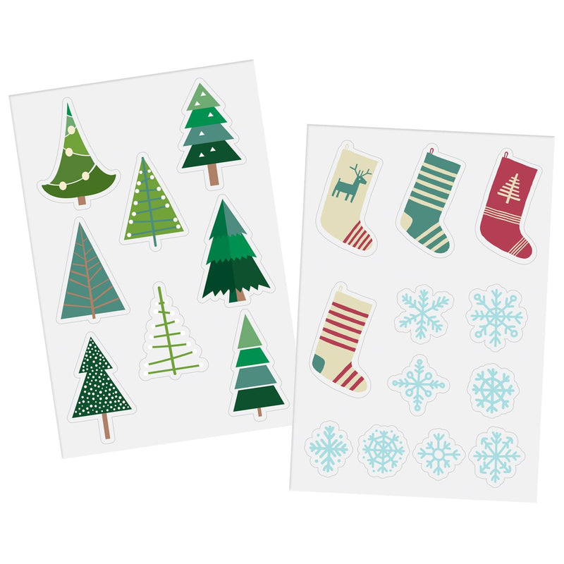Kerststickers Holly Jolly – 20 Stuks