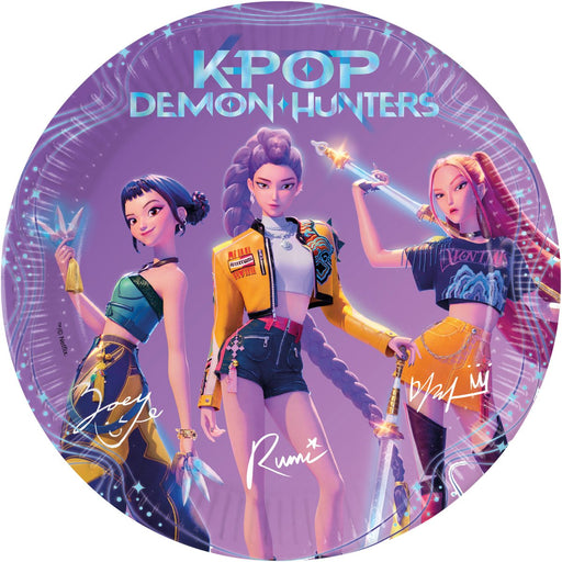 K-POP Demon Hunters Papieren Bordjes 23 cm – 8 Stuks