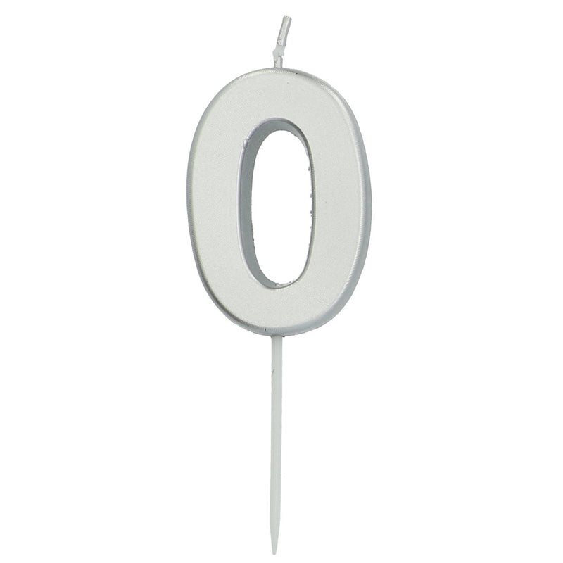 Cijferkaars 0 Zilver – 5 cm