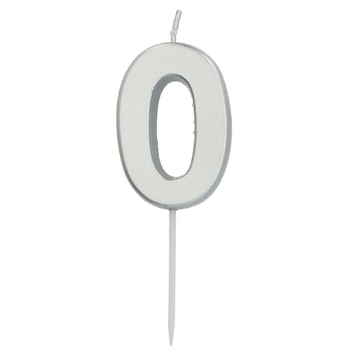 Cijferkaars 0 Zilver – 5 cm
