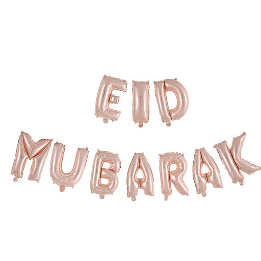 Eid Mubarak Folieballonletters Roségoud