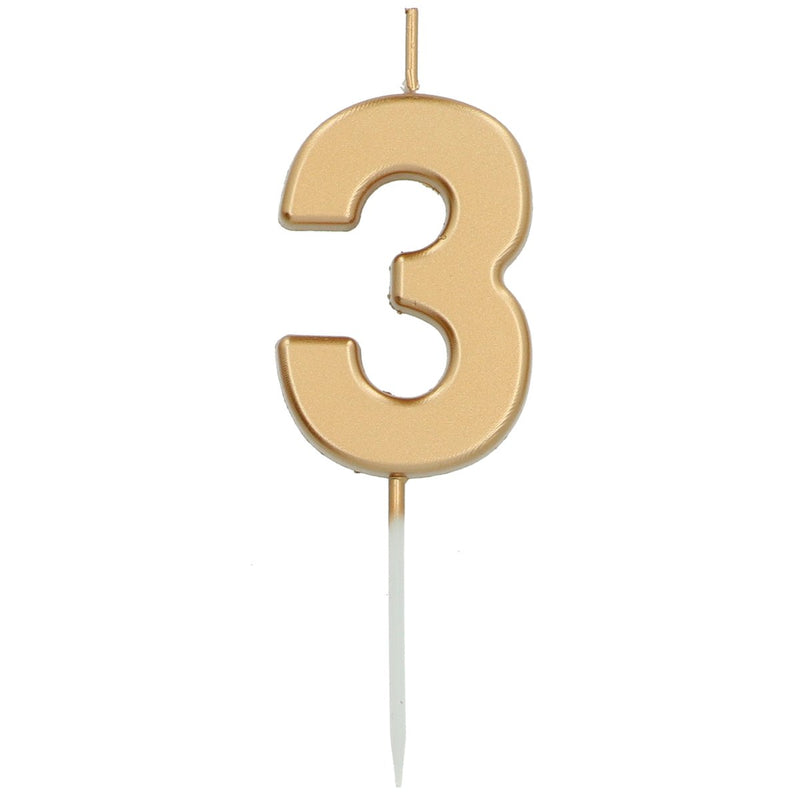 Cijferkaars 3 Goud – 5 cm