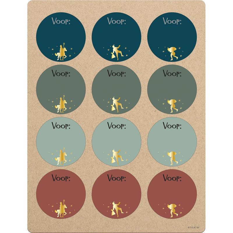 Cadeaustickers Sint & Piet