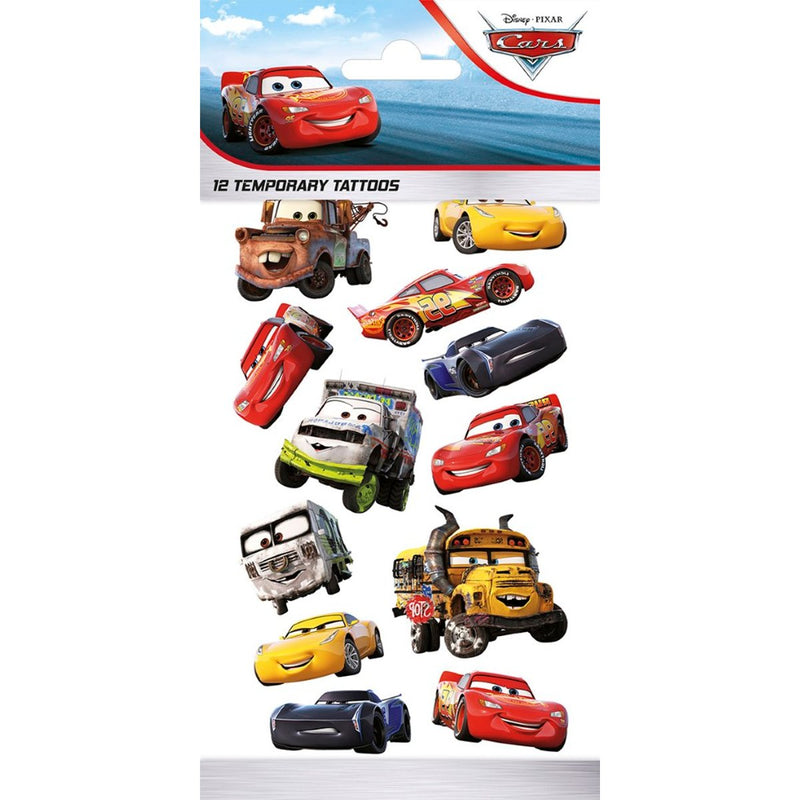 Disney Pixar Cars Plaktattoos – 12 Stuks
