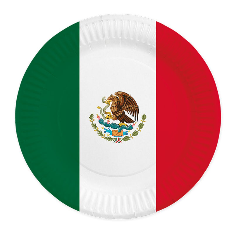 Papieren Borden Mexico 23 cm – 8 Stuks