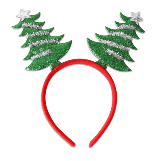 Kerstdiadeem Kerstbomen Groen/Zilver