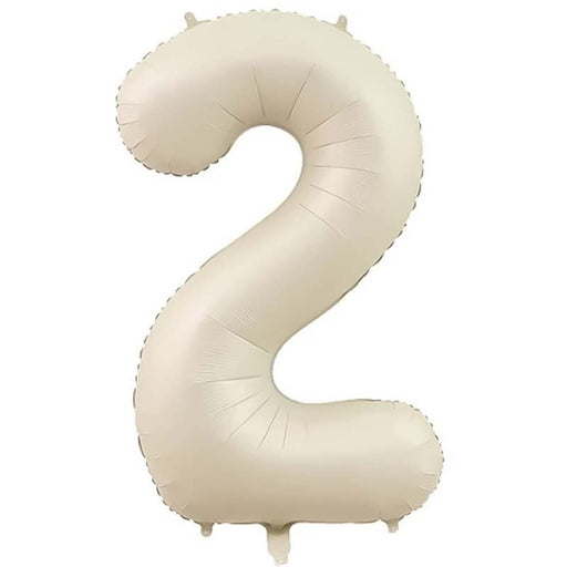 Folie Cijferballon 2 Nude Wit – 86 cm