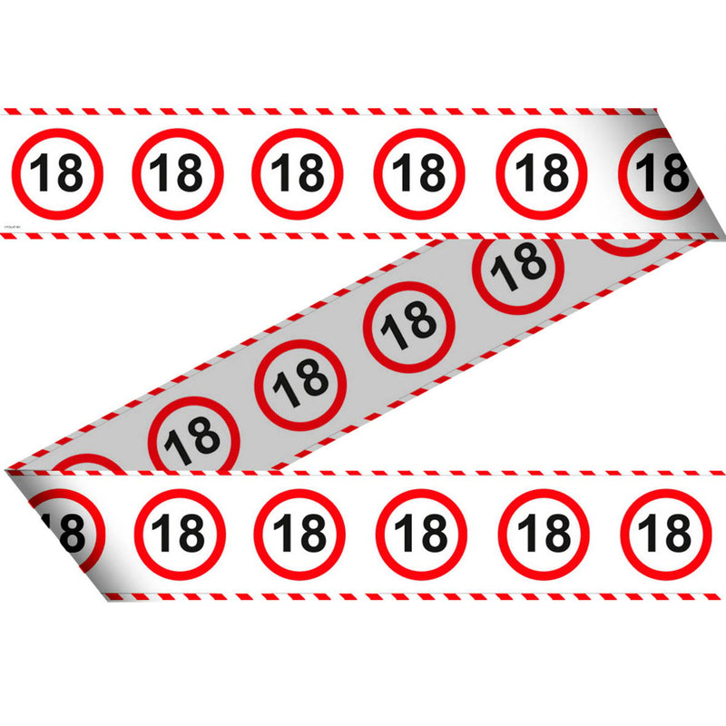 Afzetlint Verkeersbord 18 Jaar