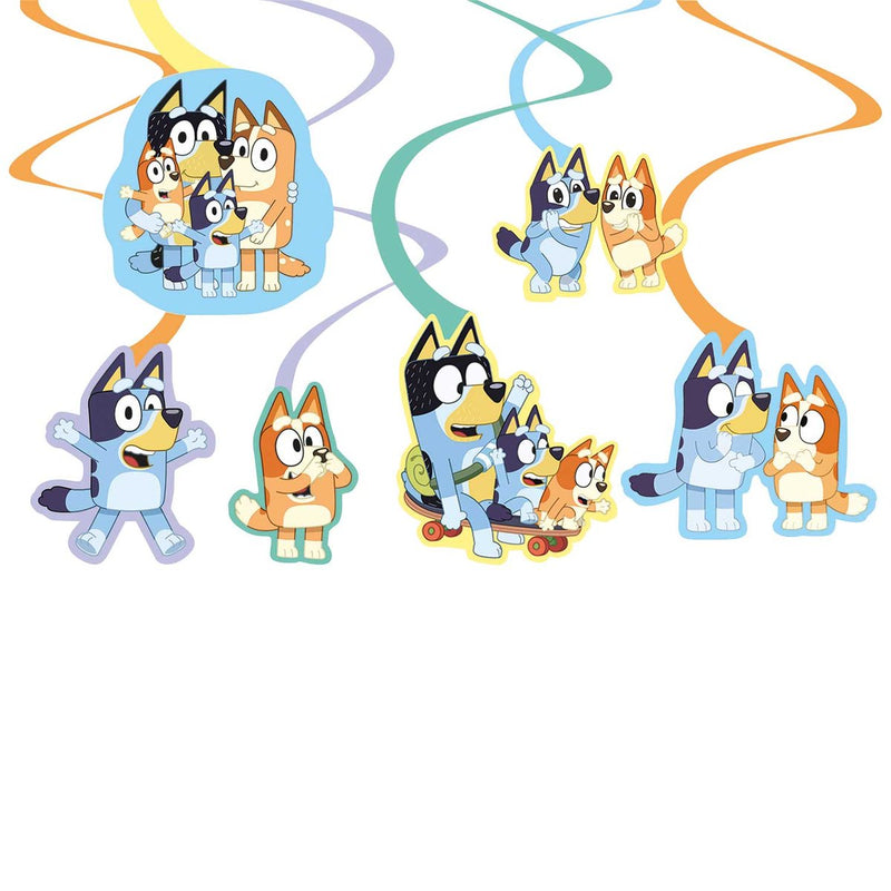 Bluey Swirl Hangdecoratie – 6 Stuks