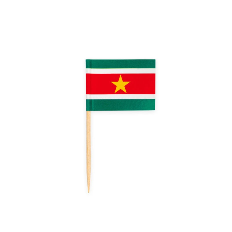Vlaggenprikkers Suriname – 50 Stuks