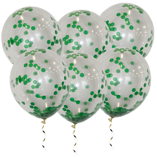 Confetti Latex Ballonnen Groen 34 cm - 10 Stuks
