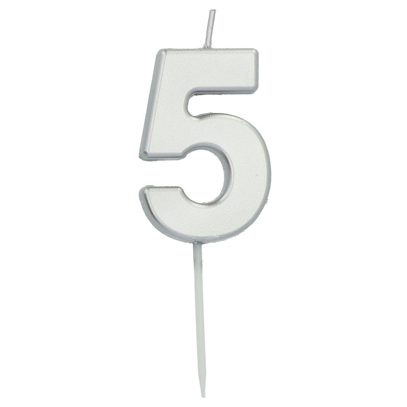 Cijferkaars 5 Zilver – 5 cm