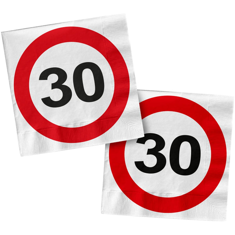 Servetten Verkeersbord 30 Jaar