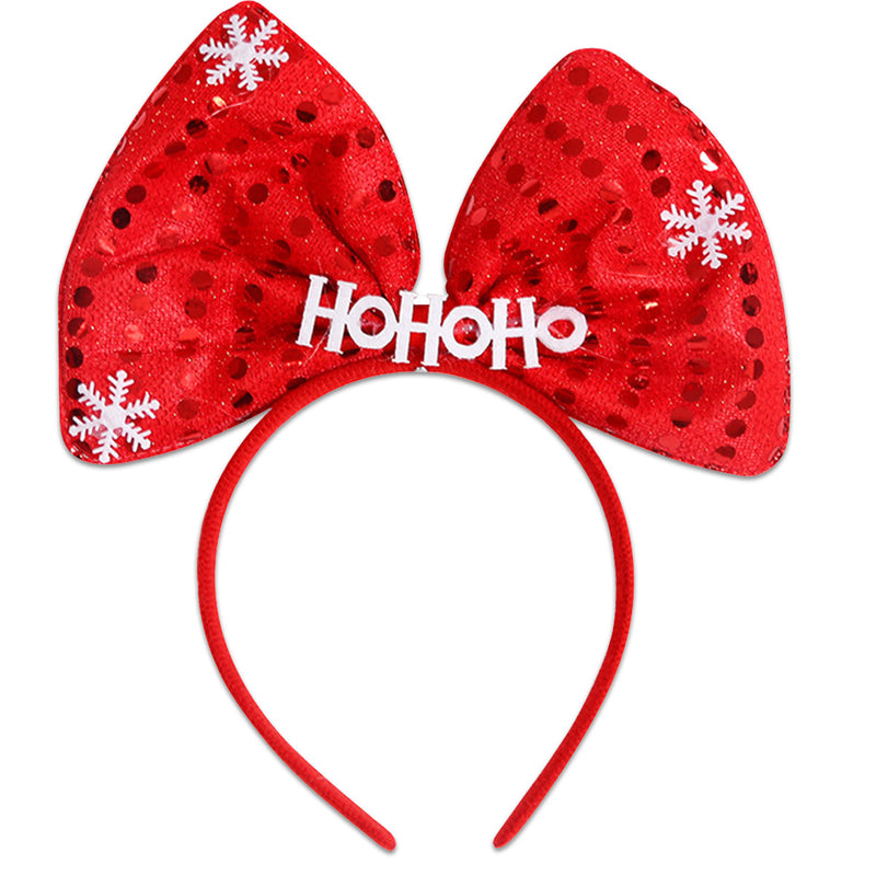 Kerstdiadeem Ho Ho Ho Strik Rood