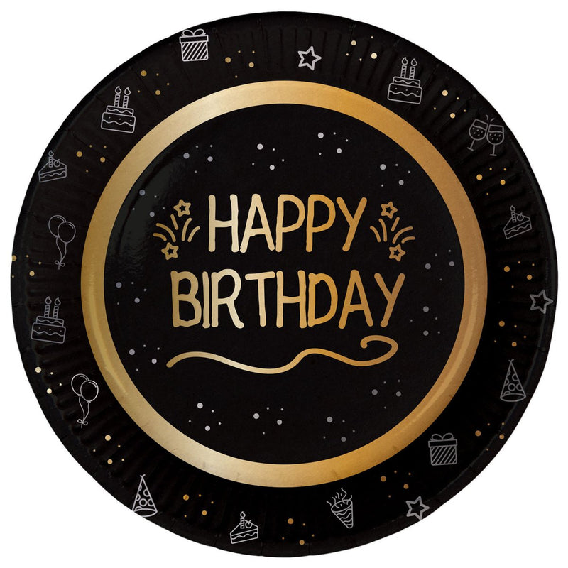 Shining Glam Bordjes Happy Birthday – 8 Stuks