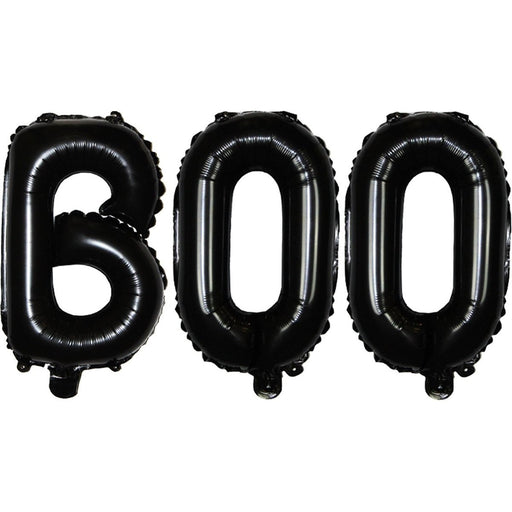 Folie Letterballonnen BOO Zwart – 40 x 80 cm