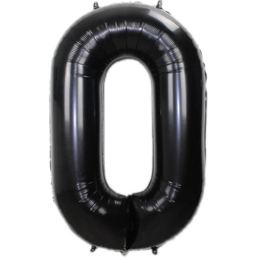 Folie Cijferballon 0 Zwart – 36 cm