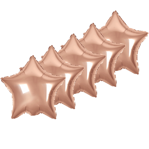 Folieballonnen Ster Roségoud - 5 Stuks - 45 cm