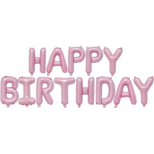 Folieballon Happy Birthday Roze 36 cm