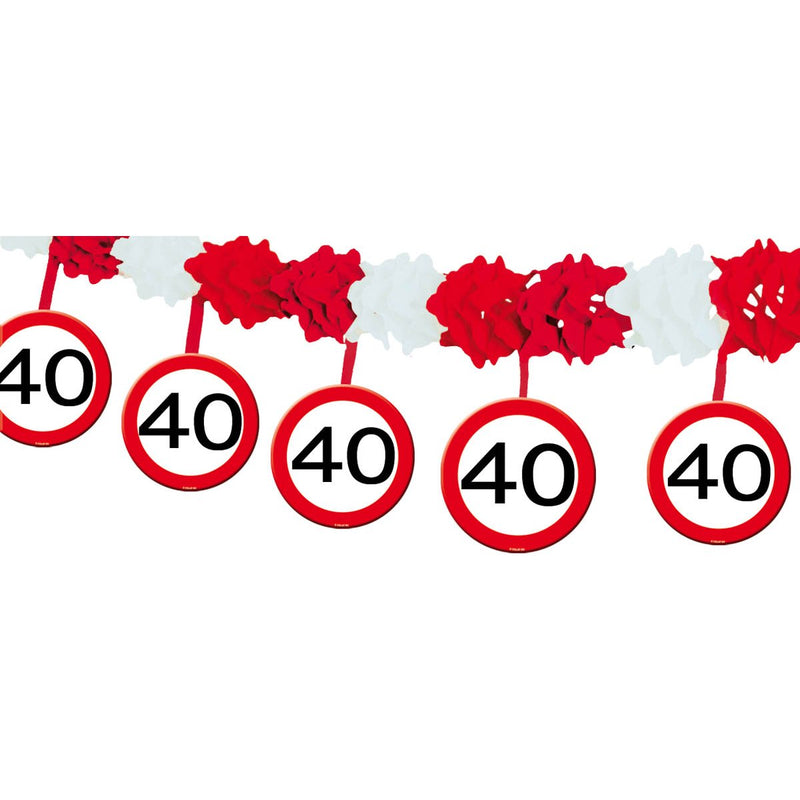 Hangdecoratie Verkeersbord 40 Jaar