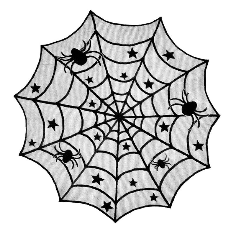Rond Tafelkleed Halloween Spinnenweb Zwart - 102 cm