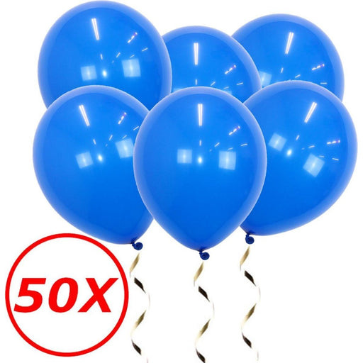50 donkerblauw latex ballonnen van 34 cm