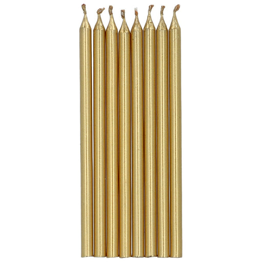 Taartkaarsjes Goud – 10 cm – 24 Stuks