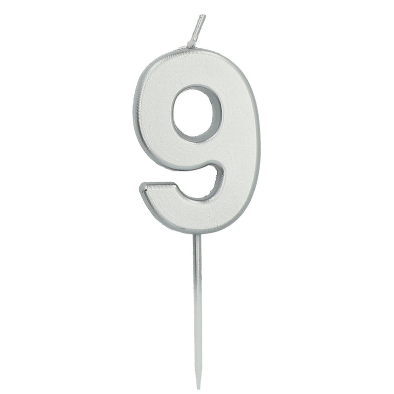 Cijferkaars 9 Zilver – 5 cm