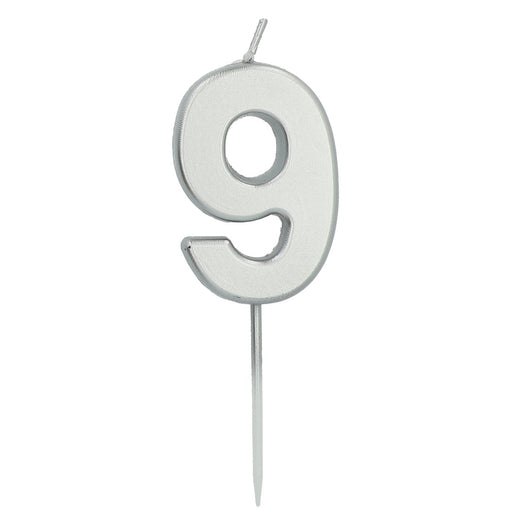 Cijferkaars 9 Zilver – 5 cm