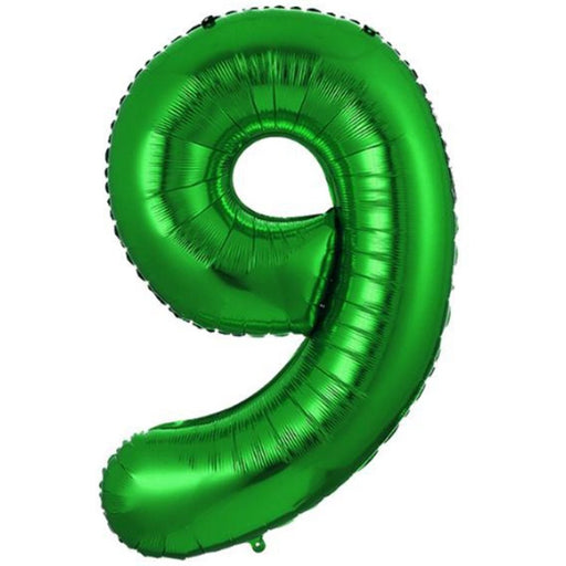 Folie Cijferballon 9 Groen – 70 cm