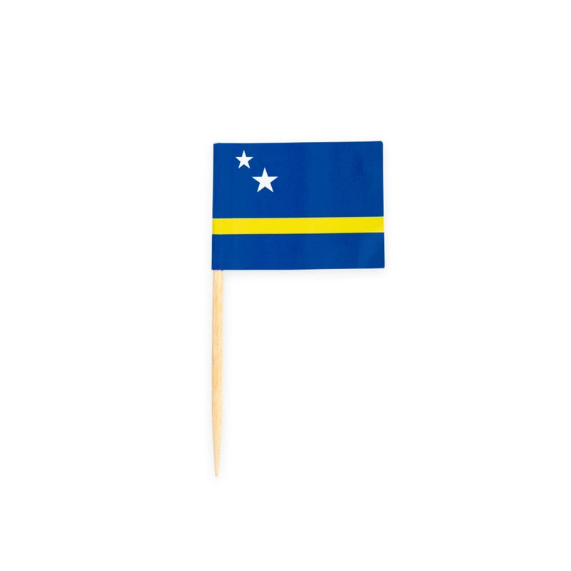 Vlaggenprikkers Curaçao – 50 Stuks