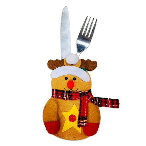 Kerst Bestekhouder Rendier – 10 × 14 cm