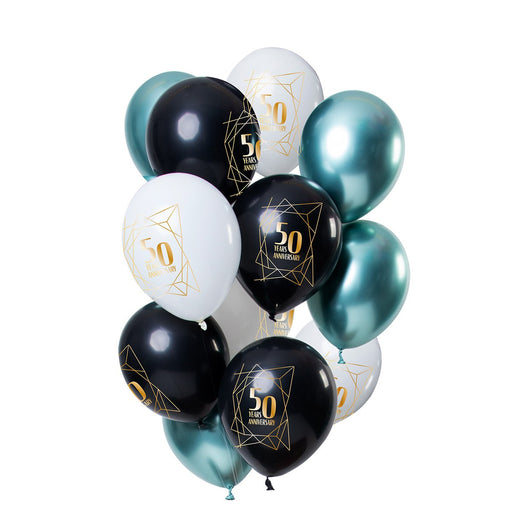 Latex Ballonnen 50 Jaar Jubileum – 12 Stuks