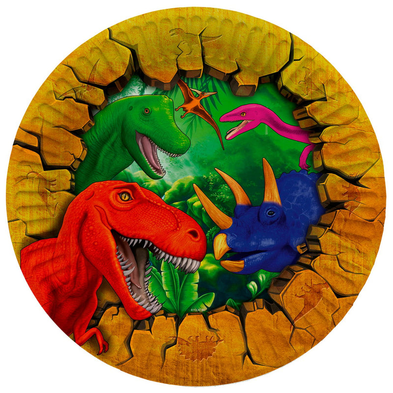 Dino Geel Feestbordjes
