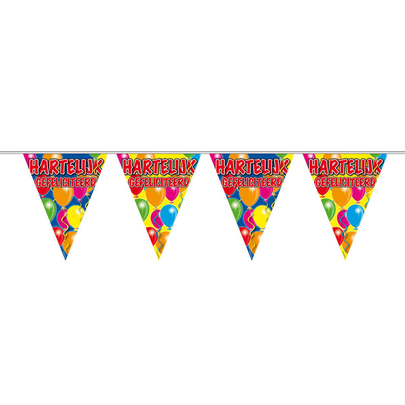 Vlaggenlijn Gefeliciteerd Multicolor – 1 Stuk