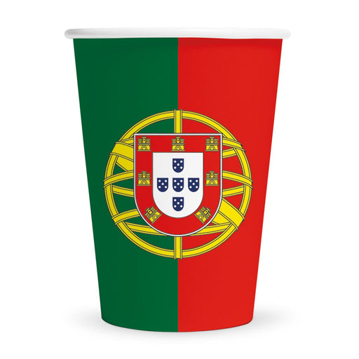 Papieren Bekers Portugal 210 ml – 8 Stuks