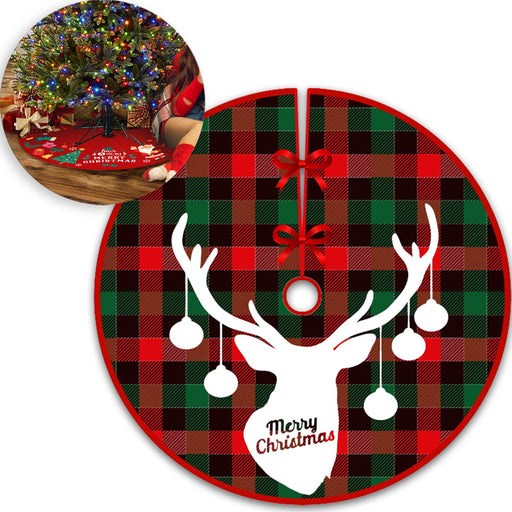 Kerstboomrok Rendier Rood/Groen – 90 cm