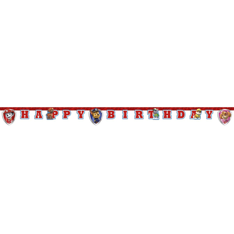 Paw Patrol Happy Birthday Letterslinger Blauw