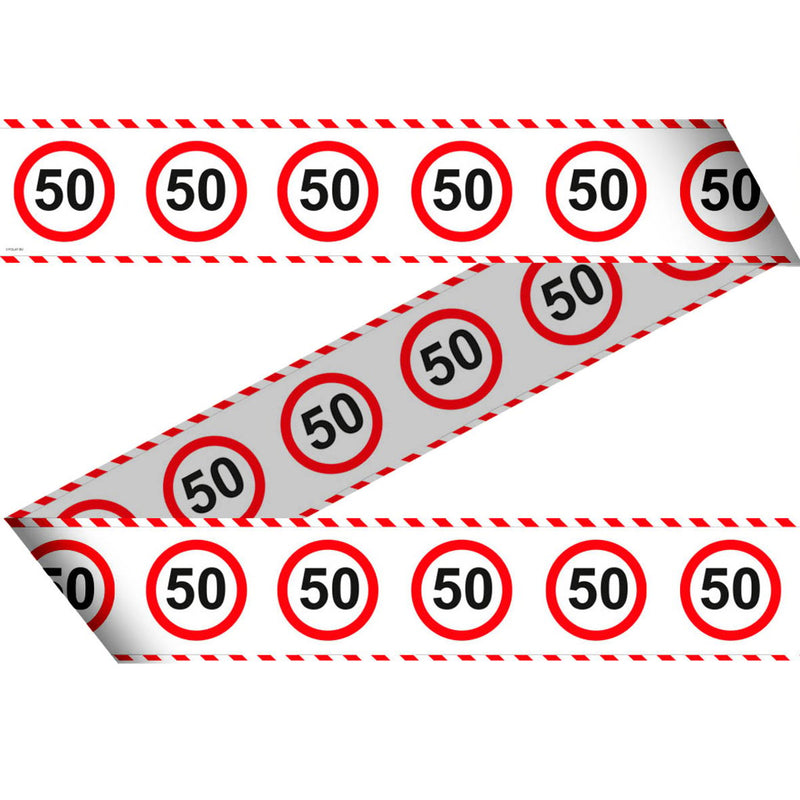 Afzetlint Verkeersbord 50 Jaar