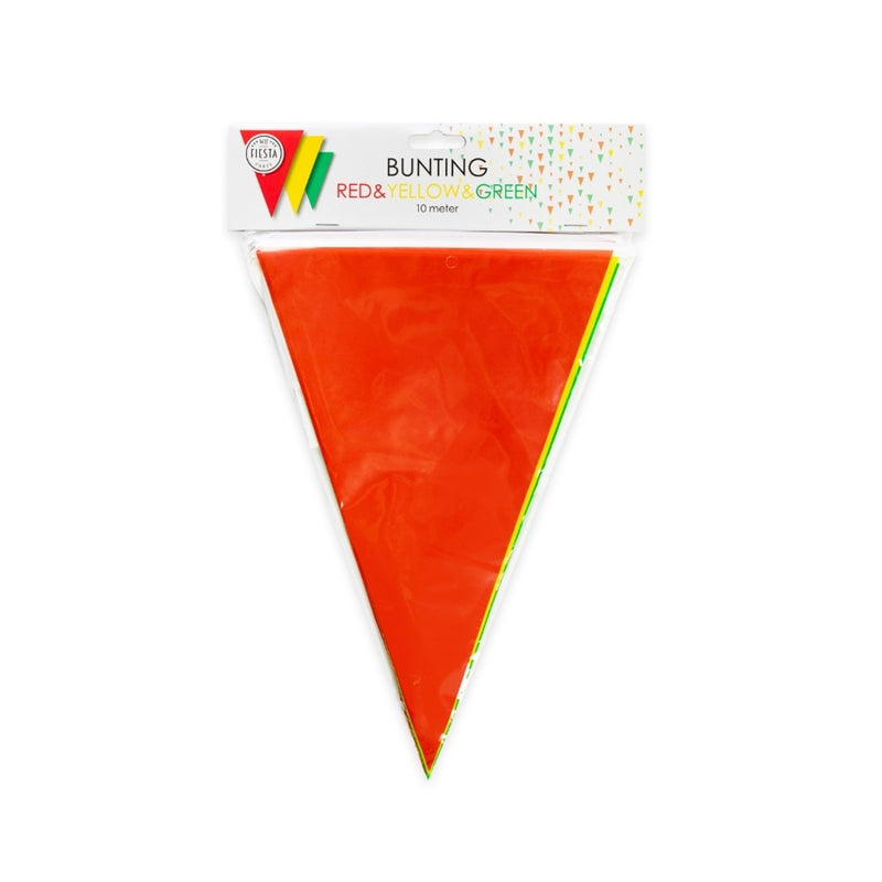 Vlaggenlijn Groen/Geel/Rood 10 m – Vlaggen 20 × 30 cm