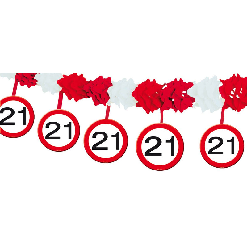 Hangdecoratie Verkeersbord 21 Jaar